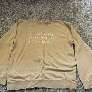 Unisex tan faith crewnecks